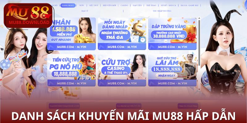 Tổng hợp chương trình khuyến mãi MU88 cho hội viên